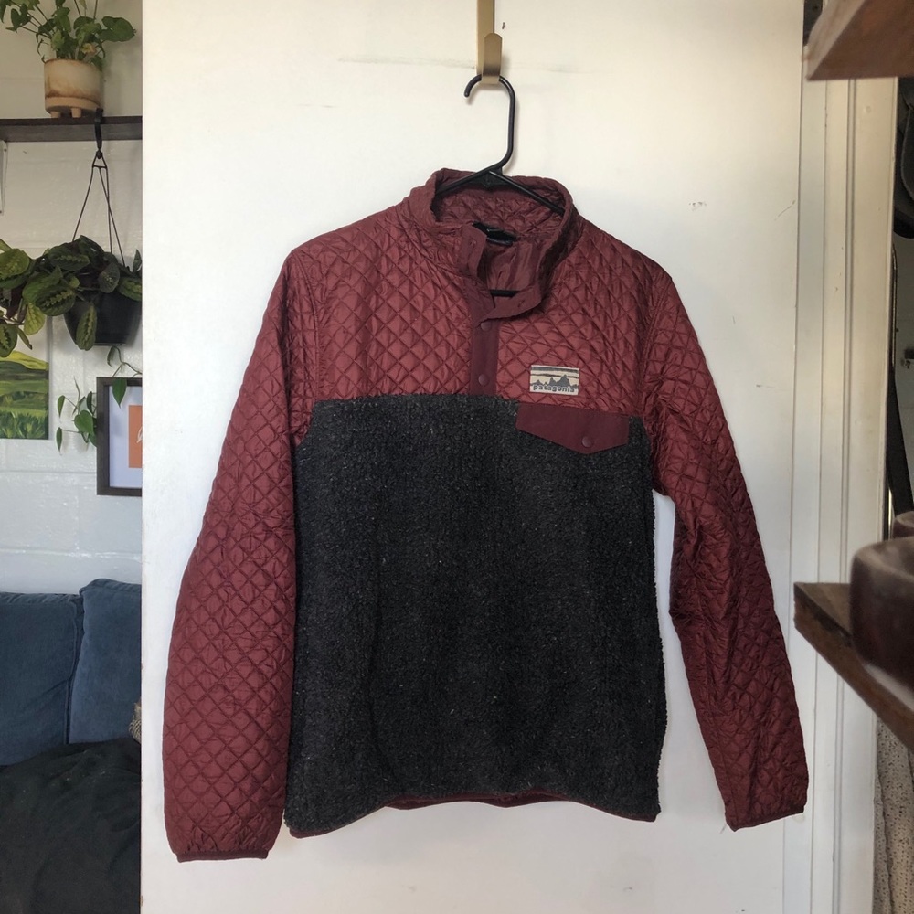 Patagonia mixed snap-t pullover quilted fleece
